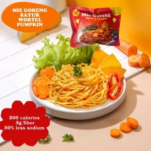 2pcs Vegan Baby mie goreng wortel pumpkin veggie noodle sehat rendah kalori tinggi serat mpasi