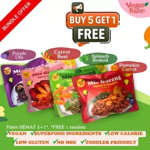 Vegan Baby Mie Goreng Sehat Anak Rendah Kalori Non MSG Vegetarian