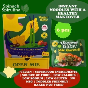 Vegan Baby mie goreng Bayam Brokoli 6pcs GREEN BOX