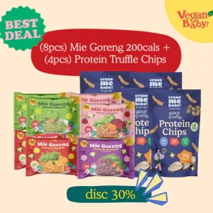Power Snack Bundle [Combo] - Vegan Baby! Mie Goreng 200 kalori + Protein Chips Truffle
